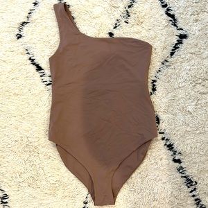 Girlfriend Collective one shoulder swimsuit
